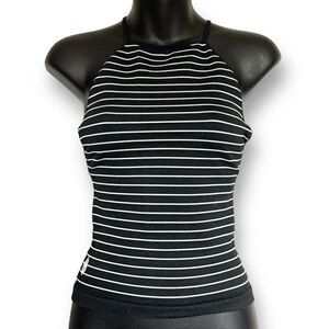 Free People New Dawn Striped Crisscross Tank Top Halter Size Small